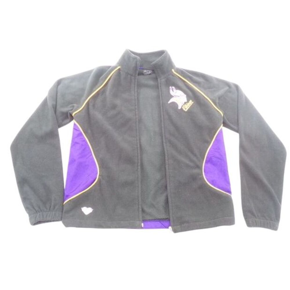 Reebok NFL Minnesota‎ Vikings Full Zip Fleece Jacket Purple Team Apparel - S - Picture 9 of 9